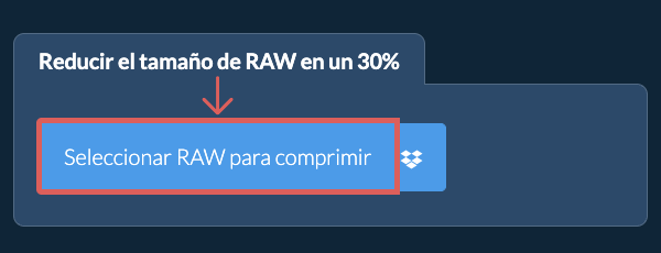 Reducir el tamaño de RAW en un 30%
