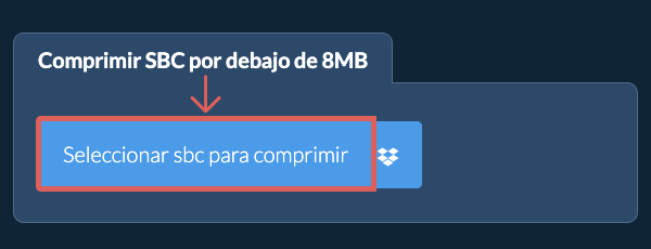 Comprimir sbc por debajo de 8MB