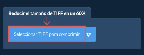 Reducir el tamaño de TIFF en un 60%