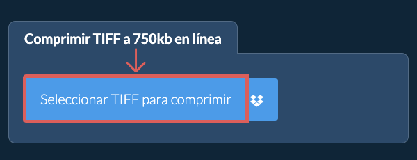 Comprimir TIFF a 750kb en línea