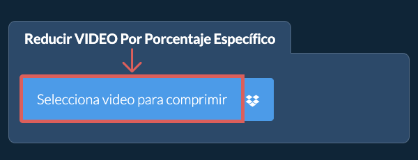 Reducir Tamaño de video Por un porcentaje específico