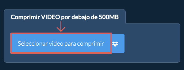 Comprimir video por debajo de 500MB