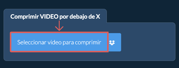 Comprimir video por debajo de X