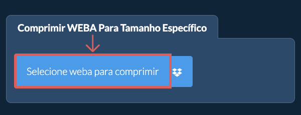 Comprimir weba Abaixo de um tamanho específico