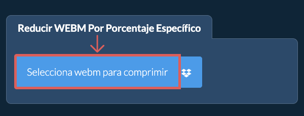 Reducir Tamaño de webm Por un porcentaje específico
