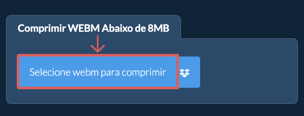 Comprimir webm Abaixo de 8MB