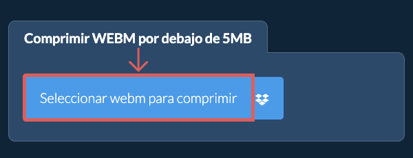 Comprimir webm por debajo de 5MB