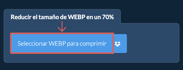 Reducir el tamaño de WEBP en un 70%