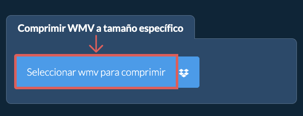 Comprimir wmv por debajo de un tamaño específico