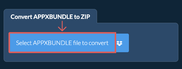 Convert APPXBUNDLE to ZIP