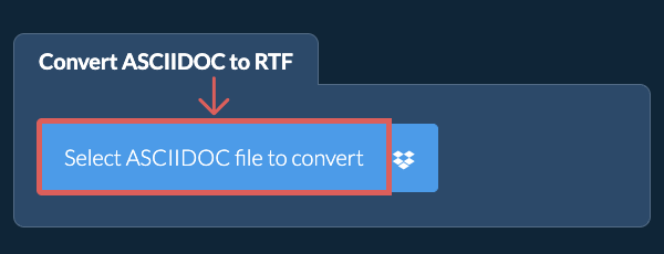 Convert ASCIIDOC to RTF