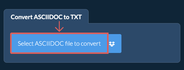 Convert ASCIIDOC to TXT