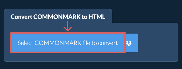 Convert COMMONMARK to HTML