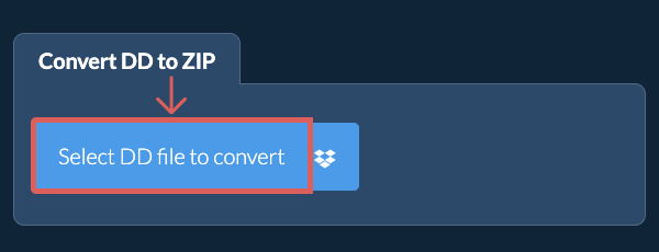 Convert DD to ZIP