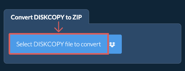 Convert DISKCOPY to ZIP