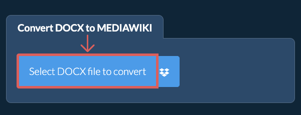 Convert DOCX to MEDIAWIKI