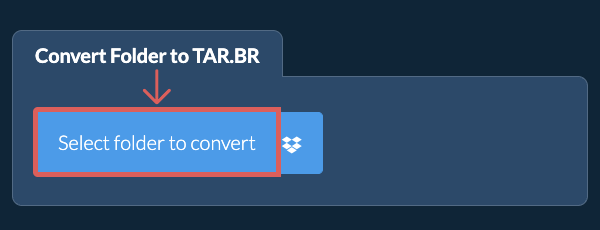 Convert Folder to TAR.BR