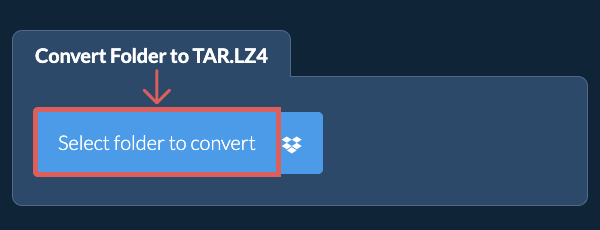 Convert Folder to TAR.LZ4