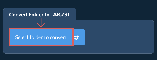 Convert Folder to TAR.ZST