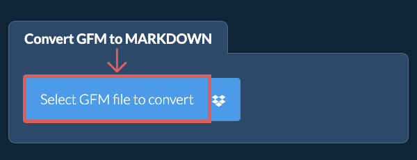 Convert GFM to MARKDOWN