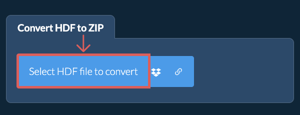 Convert HDF to ZIP