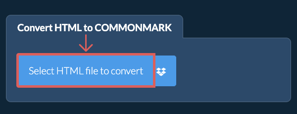Convert HTML to COMMONMARK