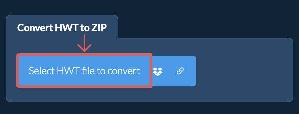 Convert HWT to ZIP