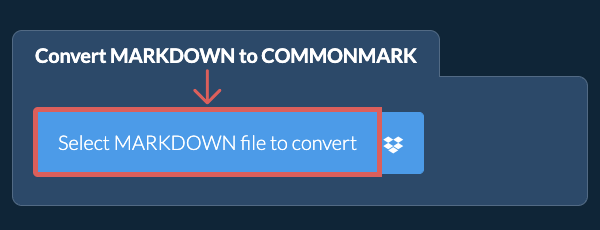 Convert MARKDOWN to COMMONMARK