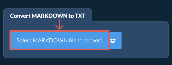 Convert MARKDOWN to TXT