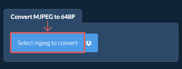 Convert mjpeg to 648p