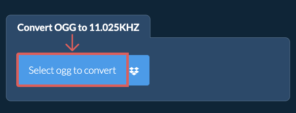 Select ogg to convert