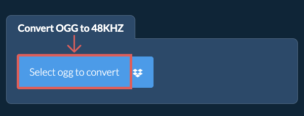 Select ogg to convert