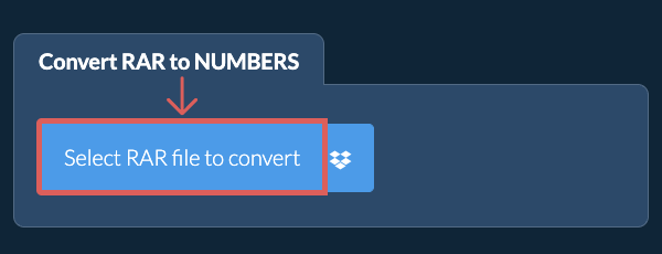 Convert RAR to NUMBERS