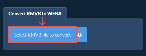 Convert RMVB to WEBA