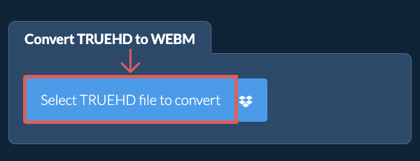 Convert TRUEHD to WEBM