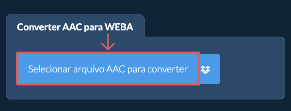 Converter AAC para WEBA