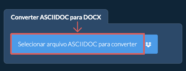 Converter ASCIIDOC para DOCX