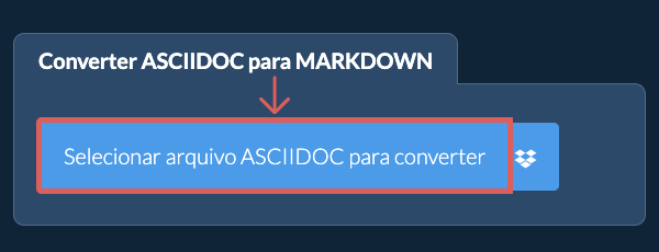 Converter ASCIIDOC para MARKDOWN