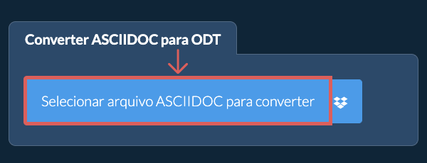 Converter ASCIIDOC para ODT