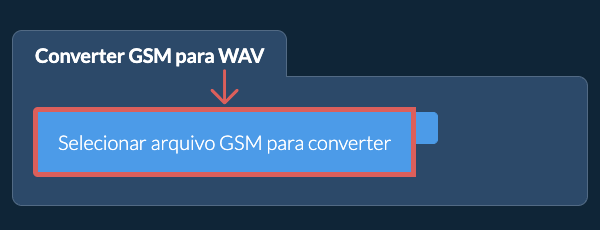 Converter GSM para WAV