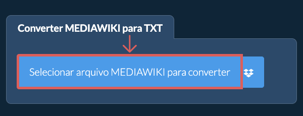 Converter MEDIAWIKI para TXT