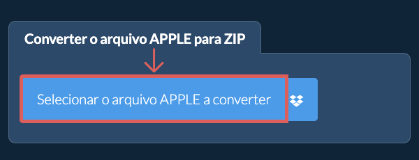 Converter o arquivo APPLE para ZIP