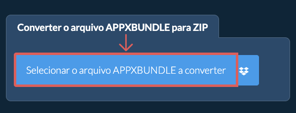 Converter o arquivo APPXBUNDLE para ZIP