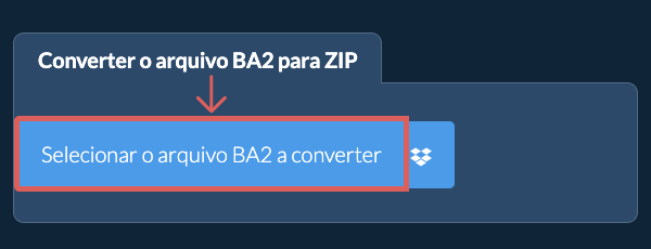 Converter o arquivo BA2 para ZIP