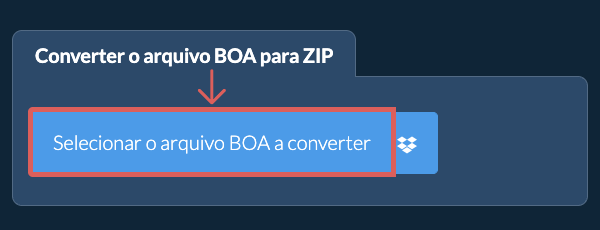 Converter o arquivo BOA para ZIP