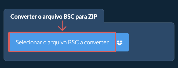 Converter o arquivo BSC para ZIP