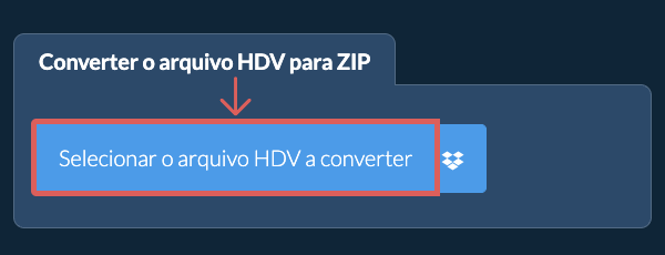 Converter o arquivo HDV para ZIP