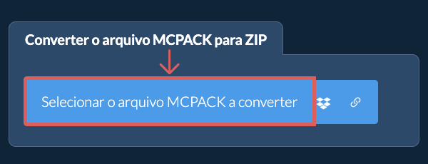 Converter o arquivo MCPACK para ZIP