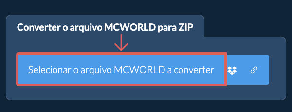 Converter o arquivo MCWORLD para ZIP