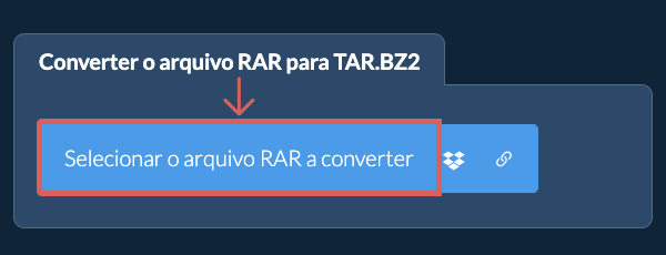 Converter o arquivo RAR para TAR.BZ2